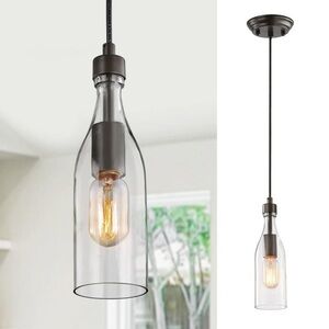 Jocelynn Single Pendant Glass Jar Light